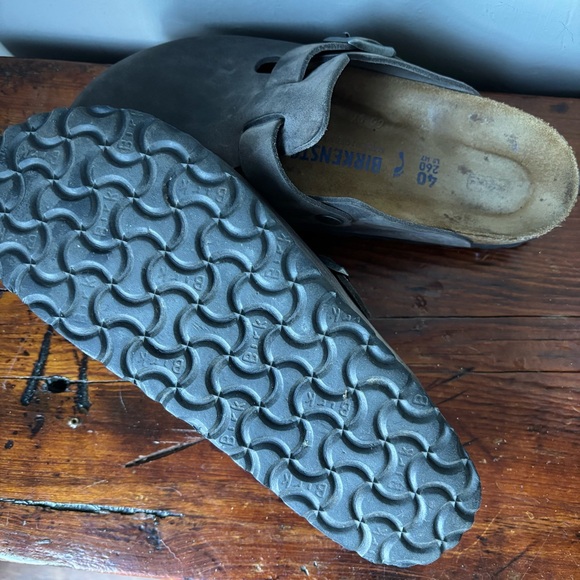 Birkenstock Gray Leather Boston size 40 or women’s size 9 - Picture 6 of 8